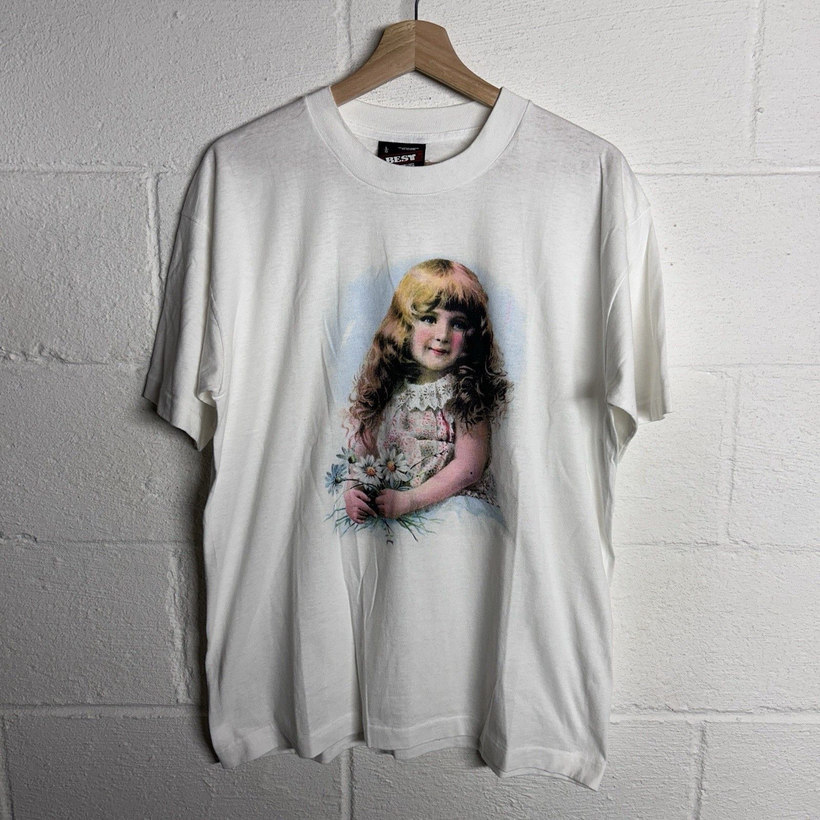 Fruit Of The Loom Vintage 90’s Photo Art Doll T-Shirt Size Large Size US L / EU 52-54 / 3 - 1 Thumbnail