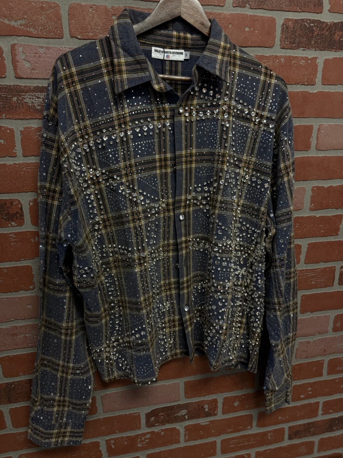 Vale Valley Crystal Flannel Long Sleeve Stones Size XXL (NEW) 💎 Size US XXL / EU 58 / 5 - 2 Thumbnail