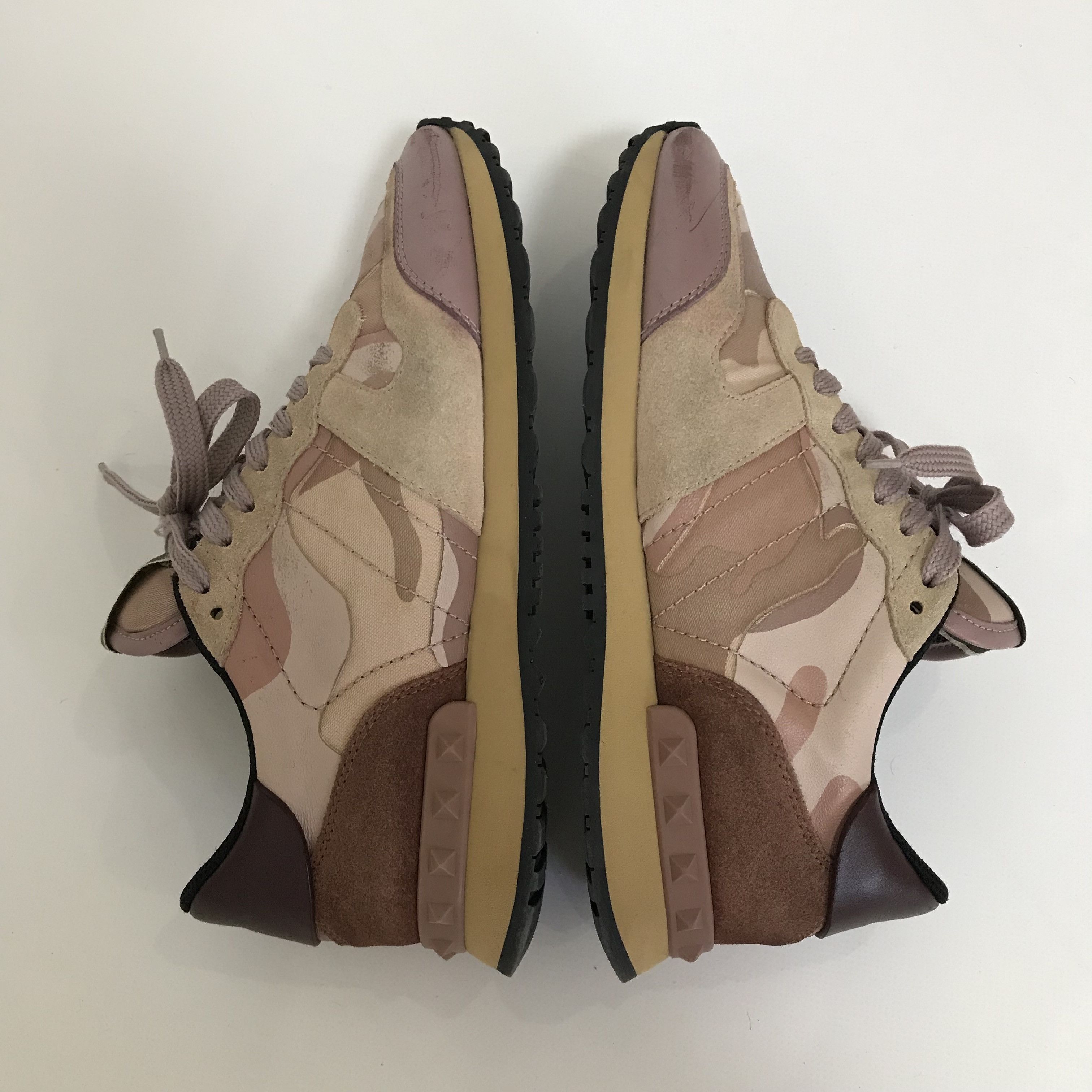 Valentino VALENTINO Garavani Rockrunner Pink Camouflage Sneakers Shoes Size US 7 / IT 37 - 8 Thumbnail