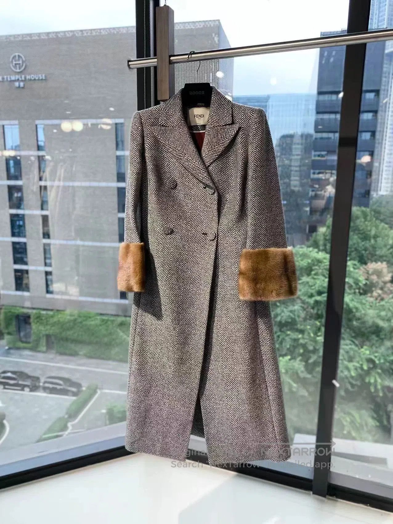 Fendi Fendi Wool Wave Plaid Pattern Coat. Size US XS / EU 42 / 0 - 1 Thumbnail