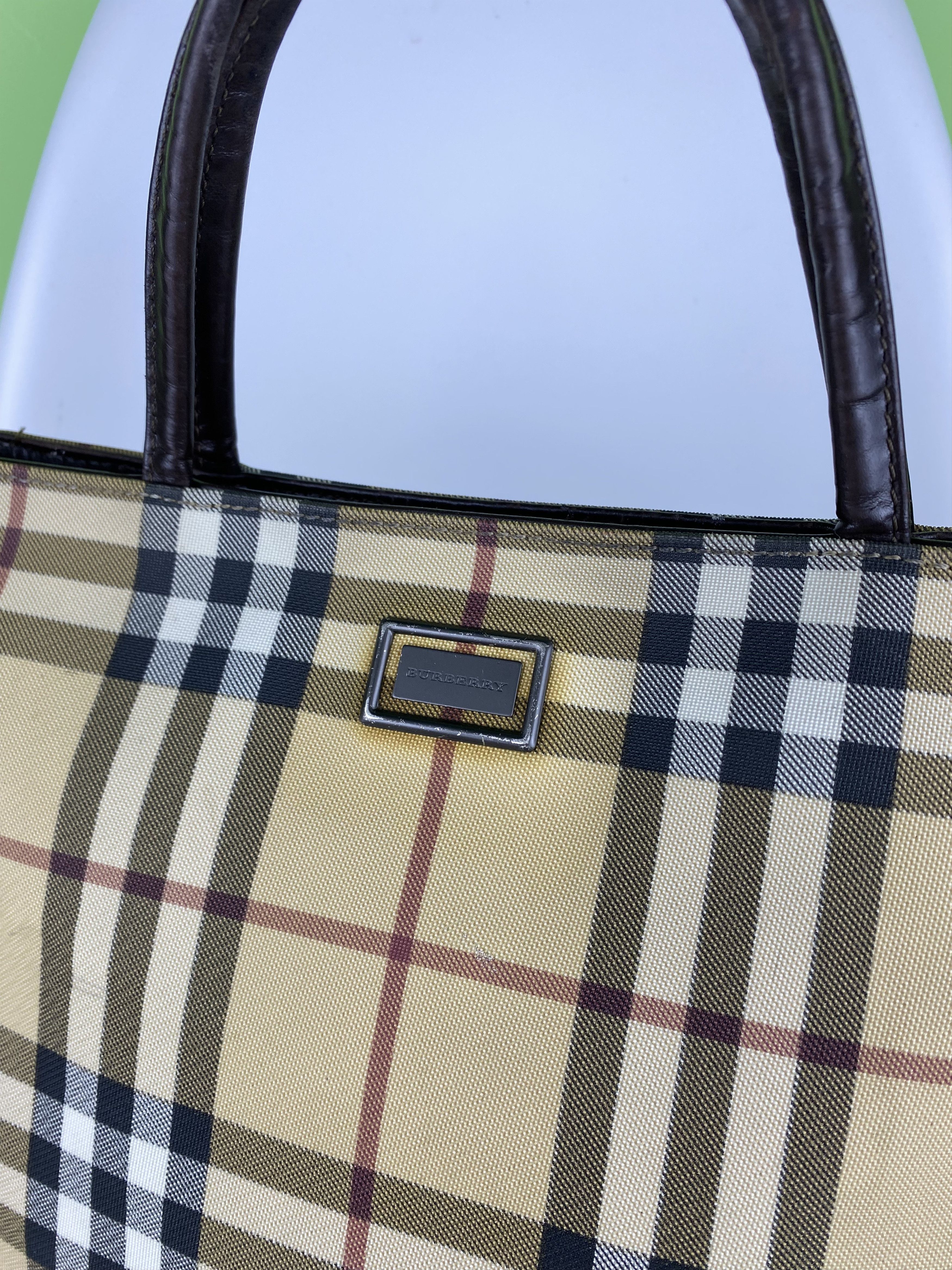 Burberry Burberry London Beige Nova Check Coated Canvas Tote Bag Size ONE SIZE - 12 Thumbnail