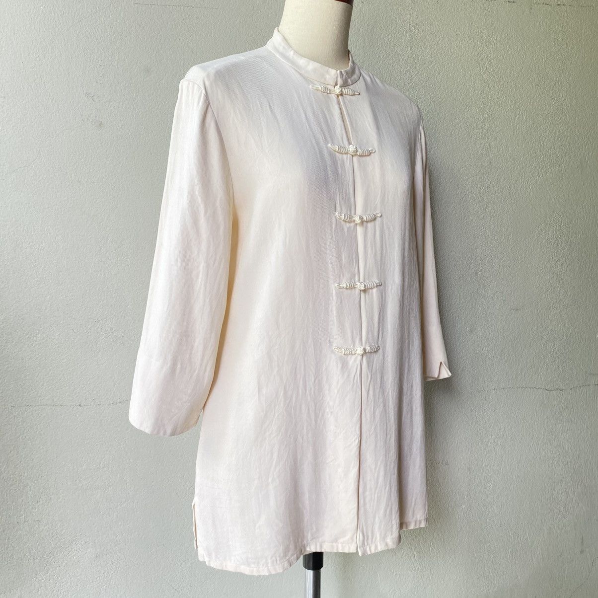 Designer × Japanese Brand LAUREN RALPH LAUREN Elegant Soft Chinese Knot Button Blouse Size M / US 6-8 / IT 42-44 - 19 Thumbnail