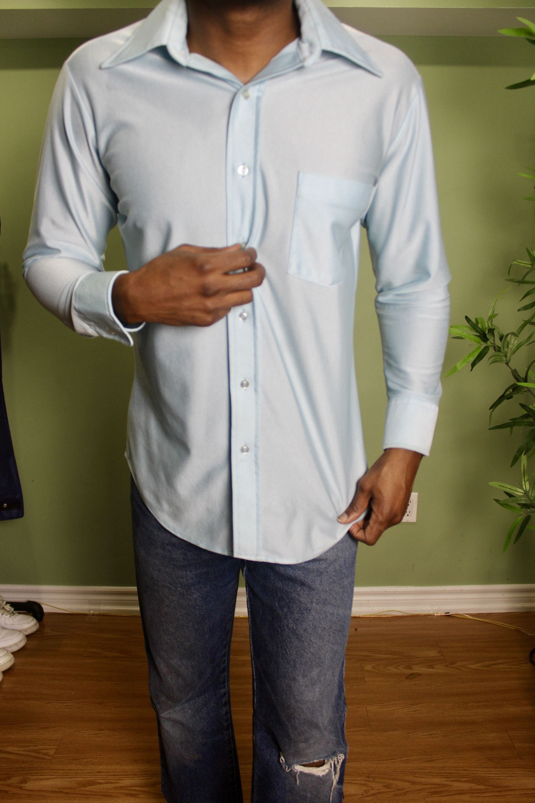 Vintage Vintage 1990s Button Up Shirt Size US M / EU 48-50 / 2 - 1 Thumbnail