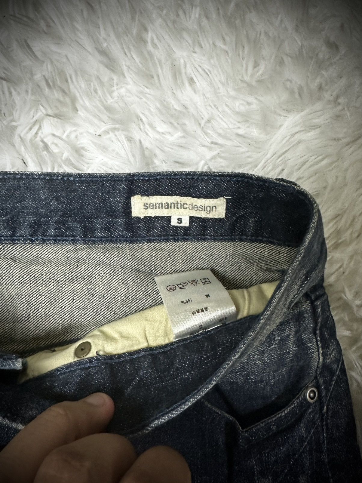 Japanese Brand 💥rare💥 semantic design punk ripped denim jeans Size US 32 / EU 48 - 3 Thumbnail
