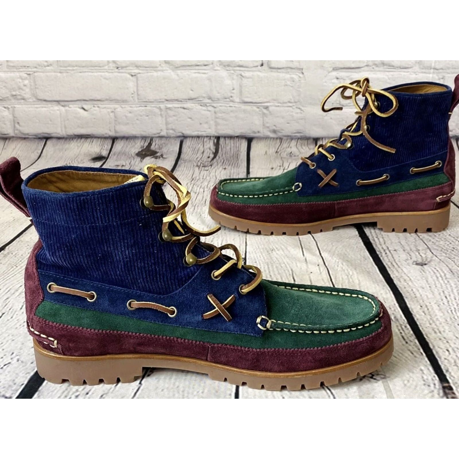 POLO Ralph Lauren Country Ranger Boots Chukka Suede Corduroy 