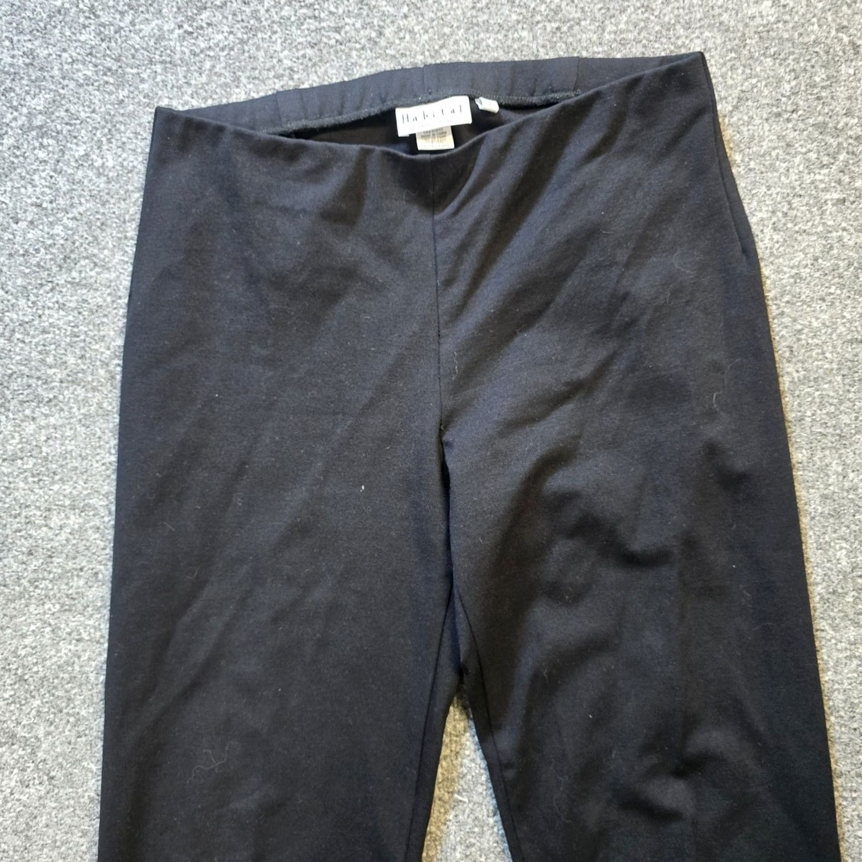 Habitat Habitat Pants Womens Small Black Straight Leg Stretch Knit Mid Rise Capsule Size 32" / US 10 / IT 46 - 2 Thumbnail