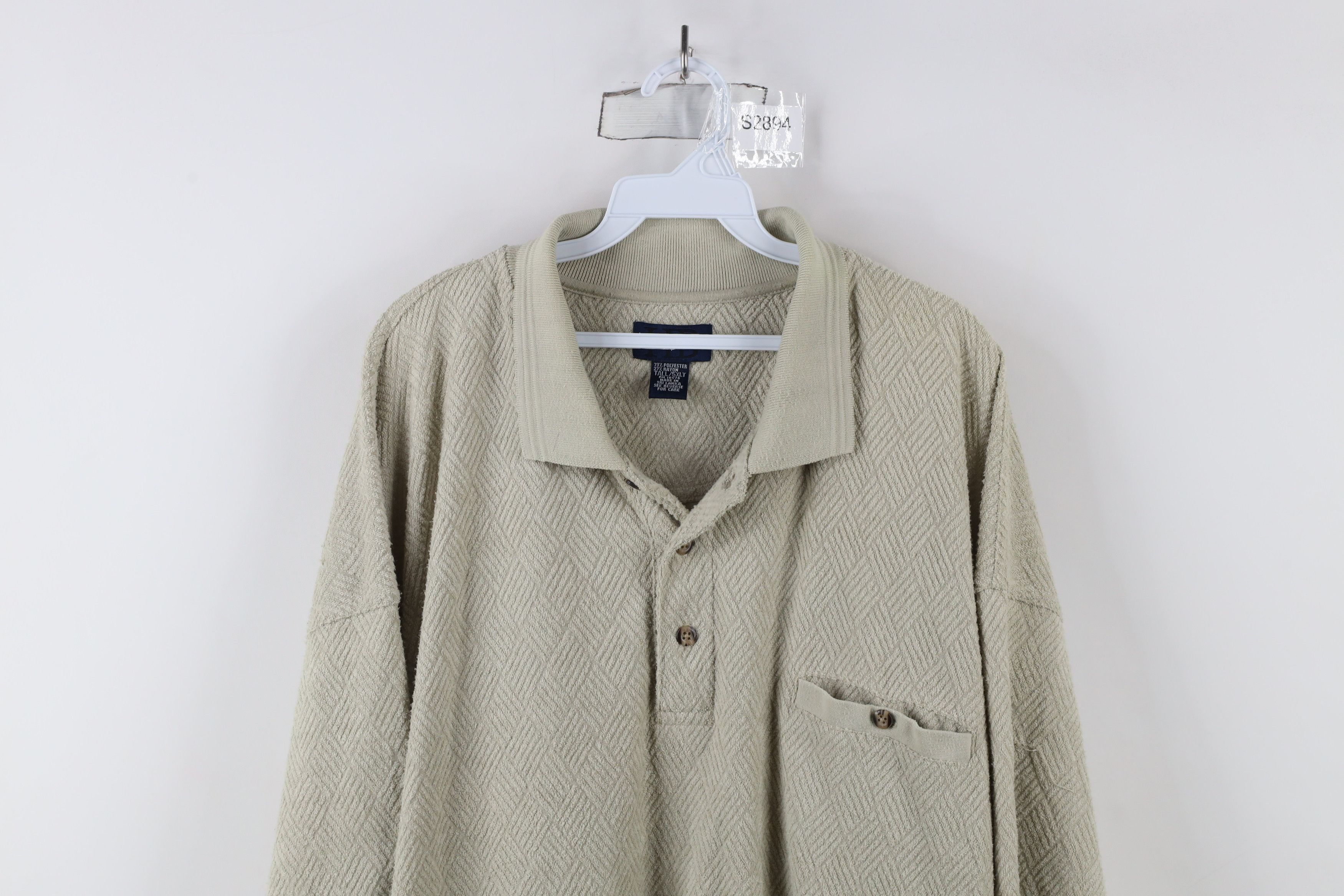 Vintage Vintage 90s Streetwear Terry Cloth Pullover Polo Shirt Size US XXL / EU 58 / 5 - 2 Thumbnail