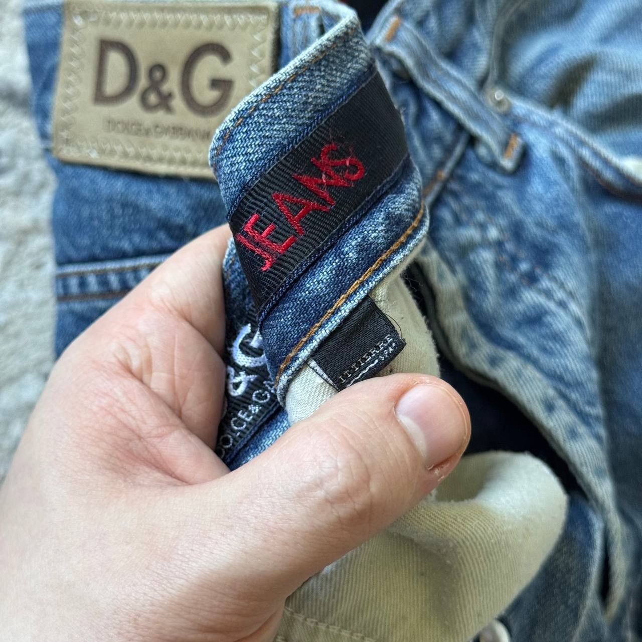 Dolce & Gabbana Crazy Vintage Dolce & Gabbana Straight Heavy Relaxed Jeans Size US 34 / EU 50 - 14 Thumbnail