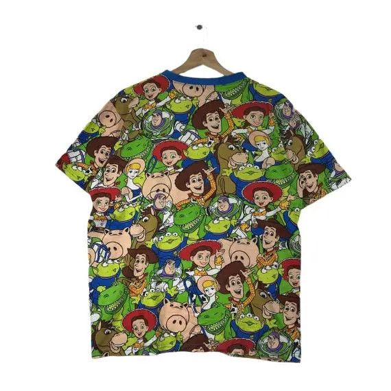 Disney Vtg TOY STORY MOVIE Full Print Cartoon Tee Shirt Pixar Size L / US 10 / IT 46 - 3 Thumbnail