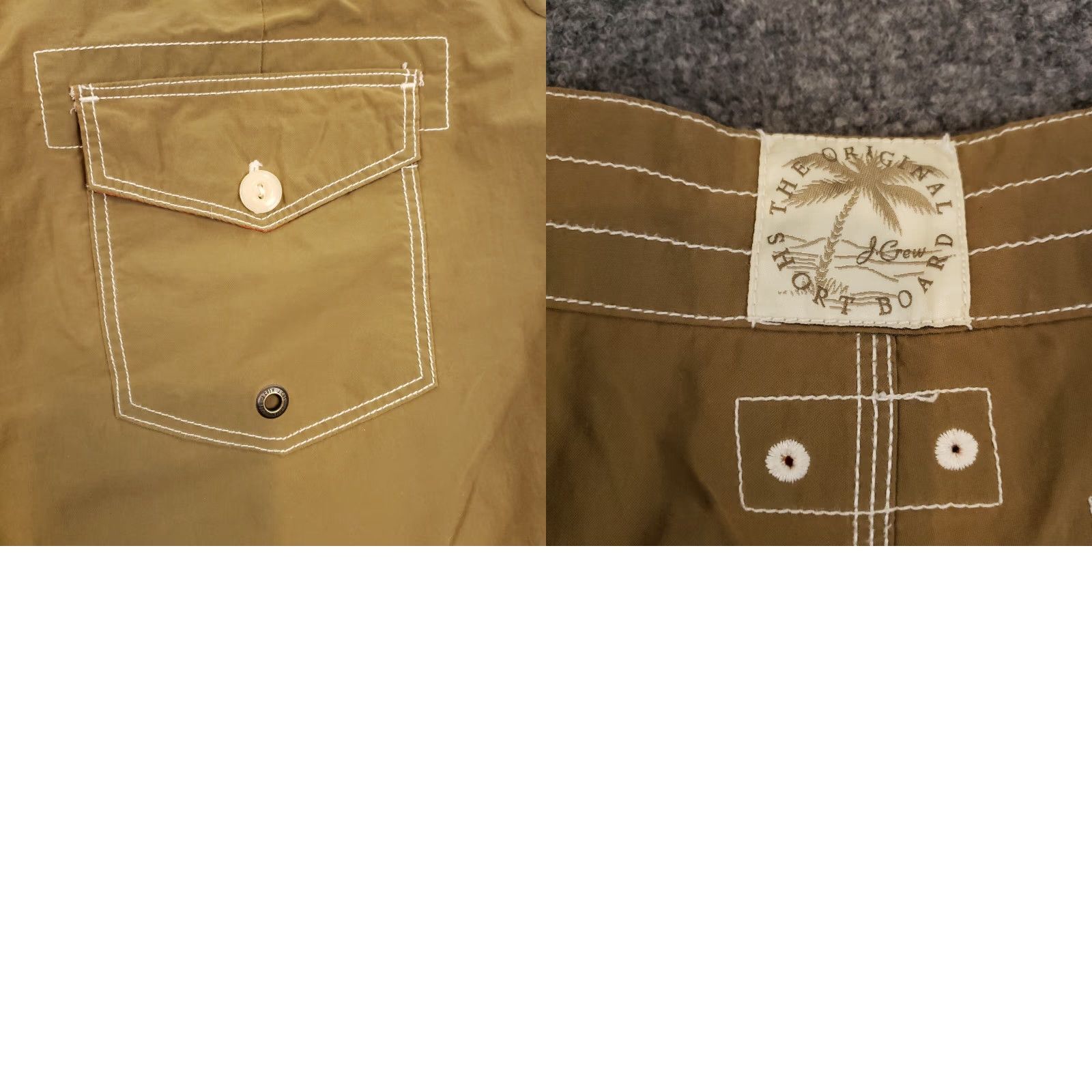 J.Crew J. Crew Shorts Mens Size 34 Brown Drawstring Beach Summer Board Casual Logo Size US 34 / EU 50 - 8 Thumbnail