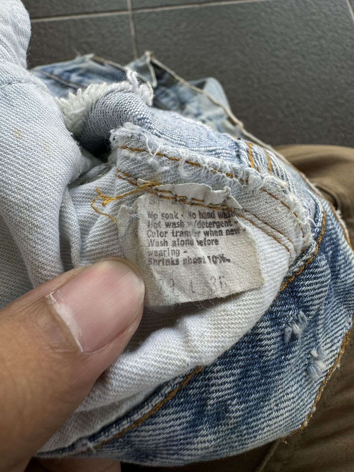 Levi's 💸LASTDROP💸 Redline Levis 501 #6 Button Selvedge Distressed Size US 28 / EU 44 - 15 Thumbnail