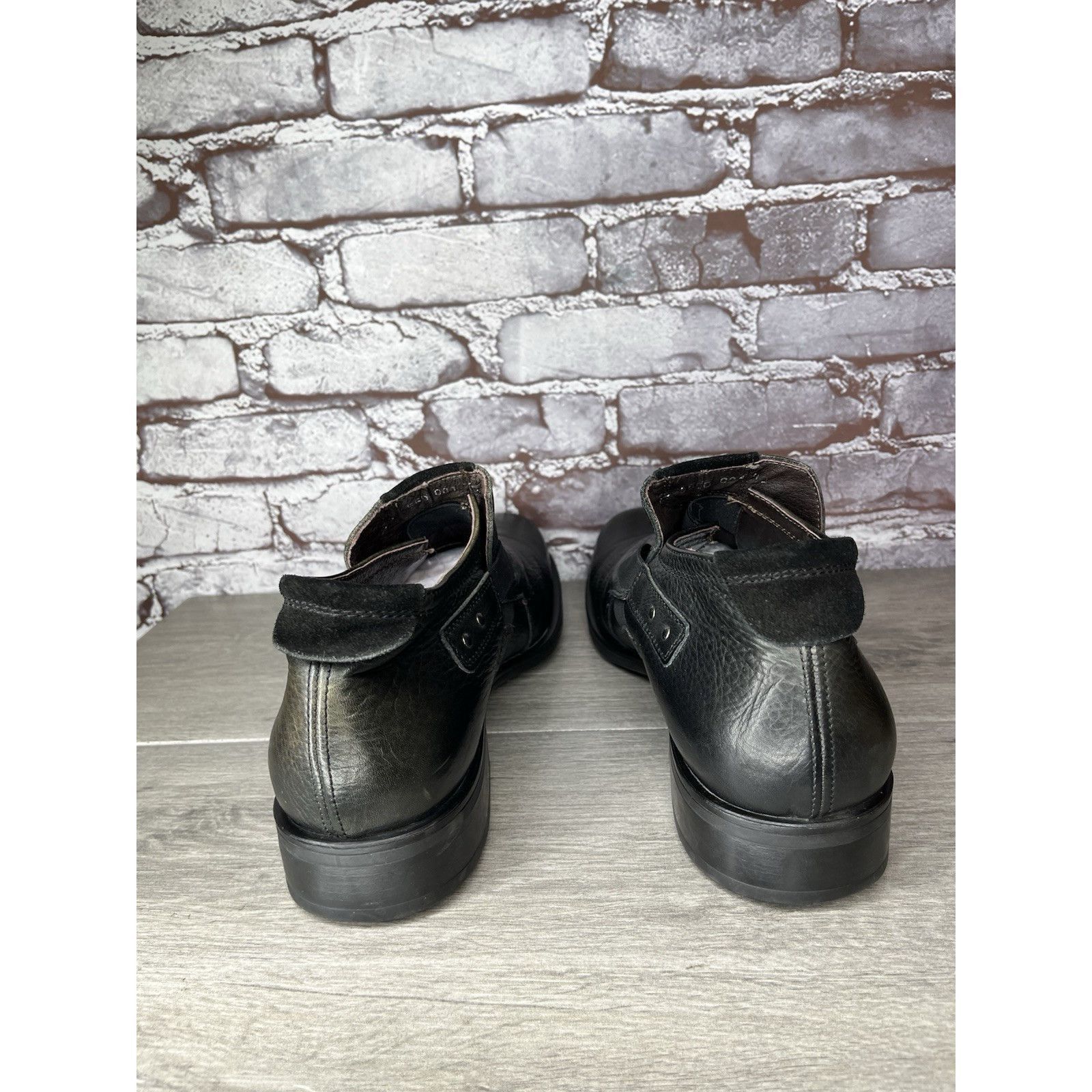 Bacco Bucci Bacco Bucci Llorente Black Genuine Leather Calfskin Side Str Size US 12 / EU 45 - 6 Thumbnail