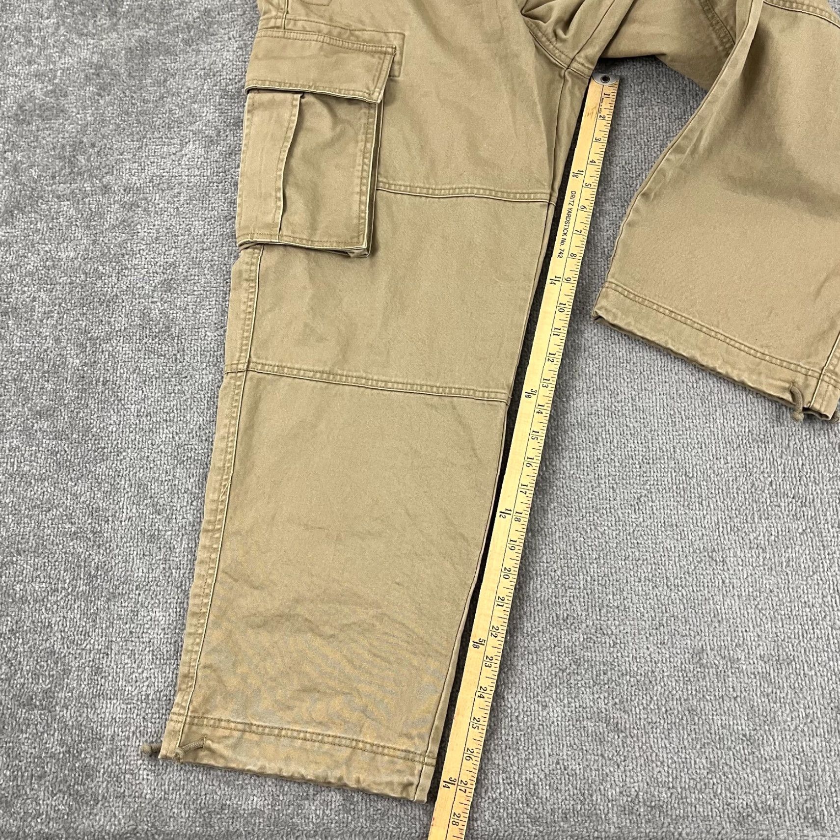 Old Navy OLD NAVY Pants Men 32 x 28 Brown Cavas Cargo Military Wide Leg Paratrooper Retro Pants Mens Brown Cargo Wide-Leg Retro 32x28 Size US 32 / EU 48 - 4 Thumbnail