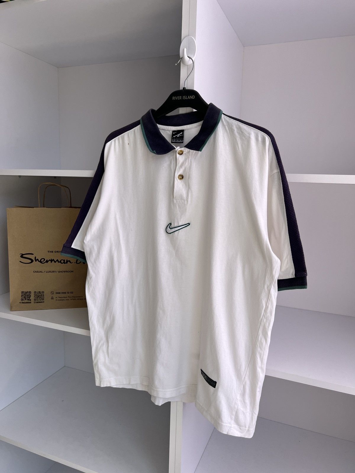 Nike × Vintage Vintage Nike Agassi 90s Polo Swoosh T-Shirt Size US M / EU 48-50 / 2 - 5 Thumbnail