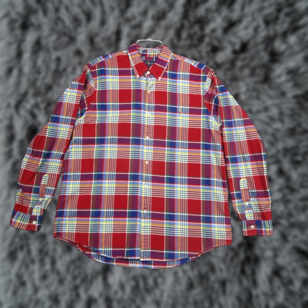 Ralph Lauren Ralph Lauren Shirt Mens XL Red Plaid Classic Fit Button Down Long Sleeve Madras Size US XL / EU 56 / 4 - 1 Thumbnail