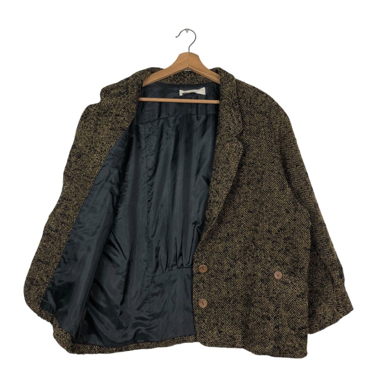 Japanese Brand 📌Vintage Wool Herringbone Bomber Jacket Murayama Kapital Size US M / EU 48-50 / 2 - 12 Thumbnail