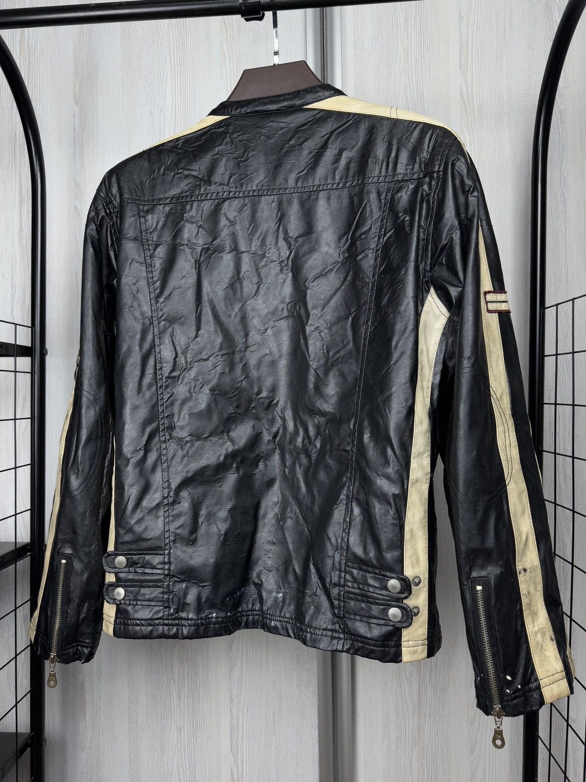 Other Y2k Vintage Moto Racing Black Vinyl Faux Leather Jacket Sz S Size US S / EU 44-46 / 1 - 10 Thumbnail