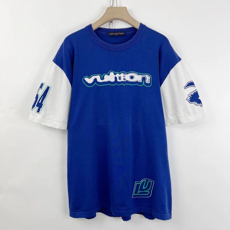 Other Louis Vuitton 1854 White and Blue Knit Short Sleeve Size US XXL / EU 58 / 5 - 2 Thumbnail