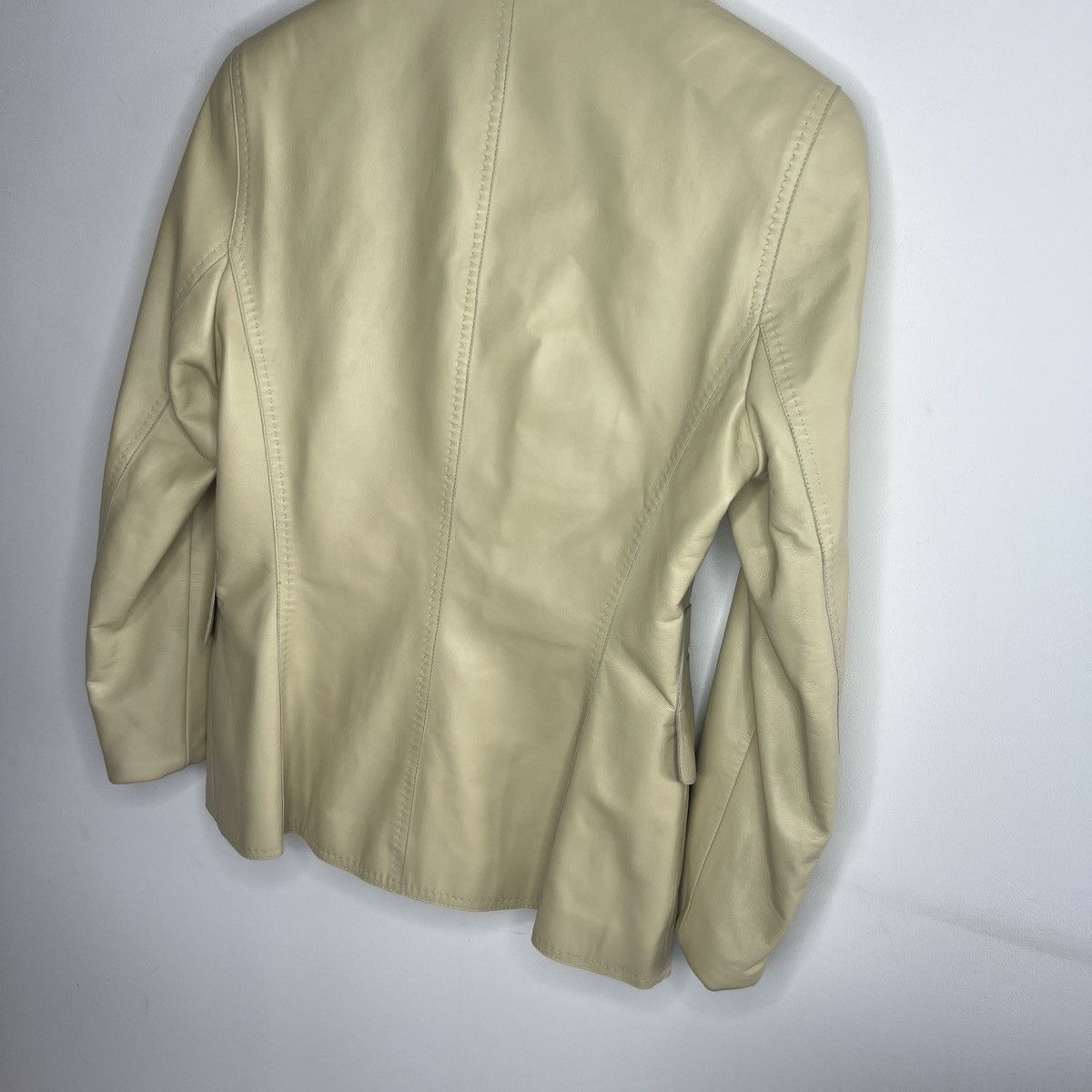 Escada Escada Nappa Leather Jacket Blazer Beige Luxury Size M / US 6-8 / IT 42-44 - 11 Thumbnail
