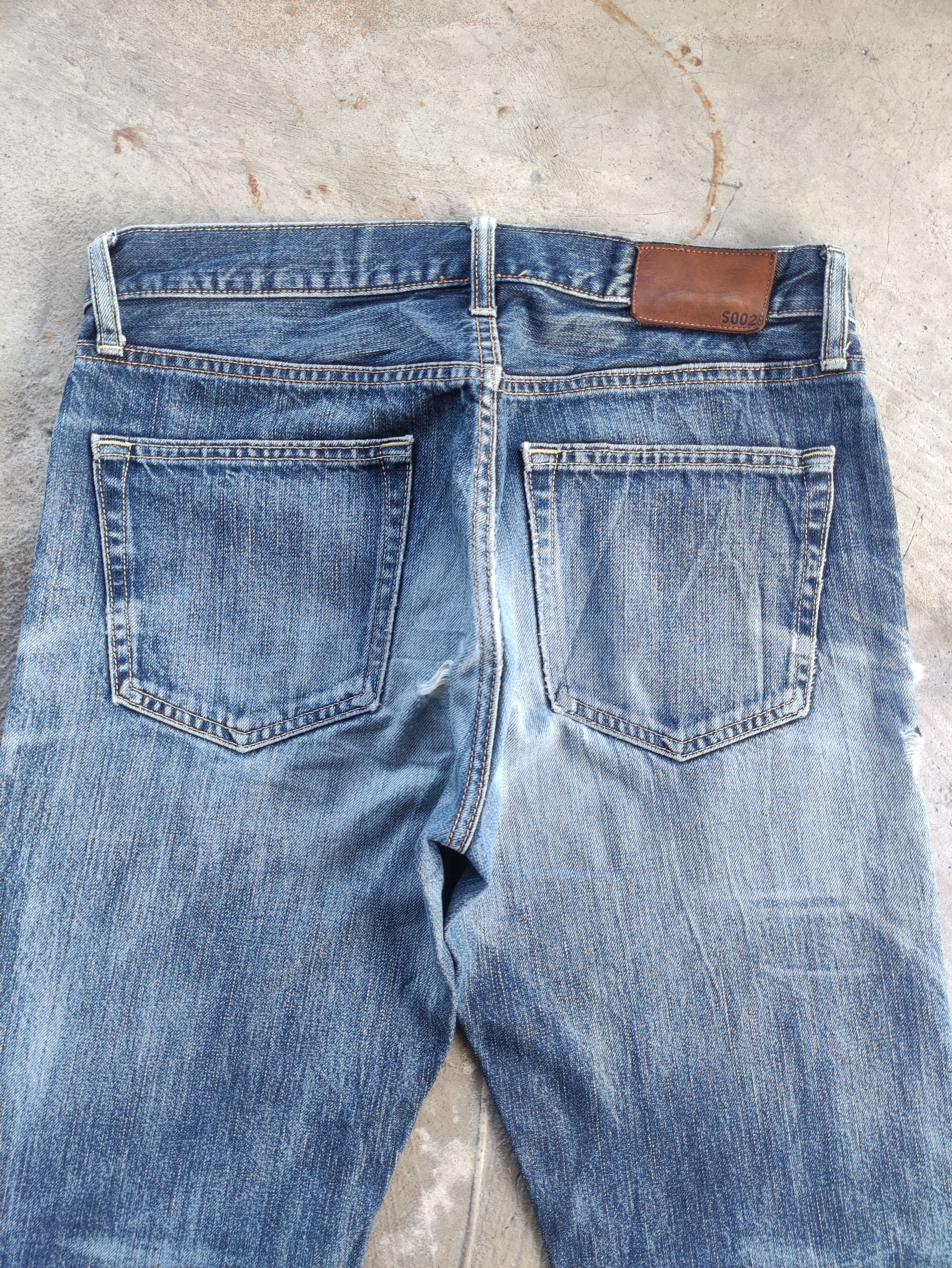 Japanese Brand Vintage japanese Jean Distressed Faded Denim Pants Size US 33 - 10 Thumbnail