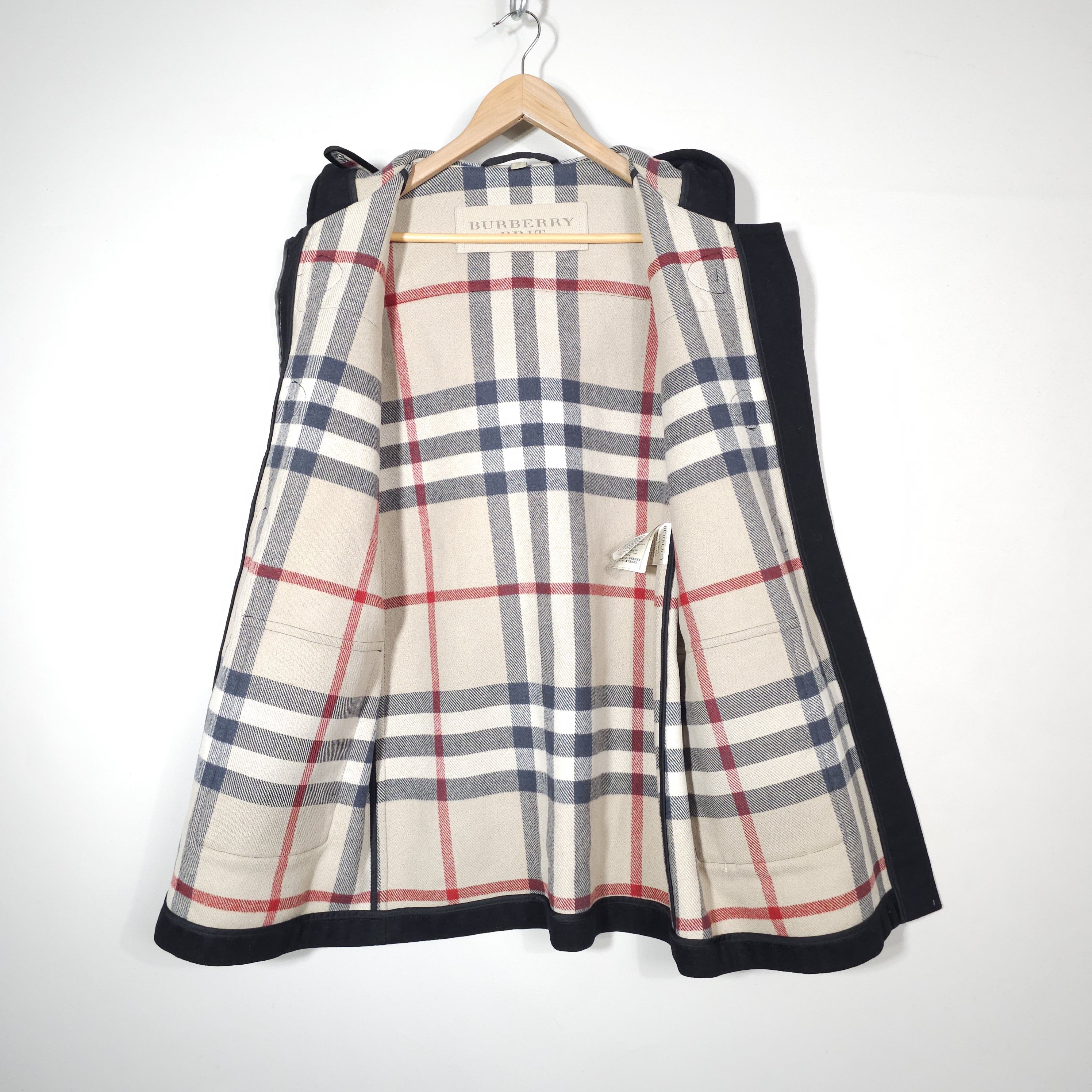 Burberry Burberry Brit Wool Duffle Coat Hooded Nova Check US 8 ITA 42 Size M / US 6-8 / IT 42-44 - 7 Thumbnail