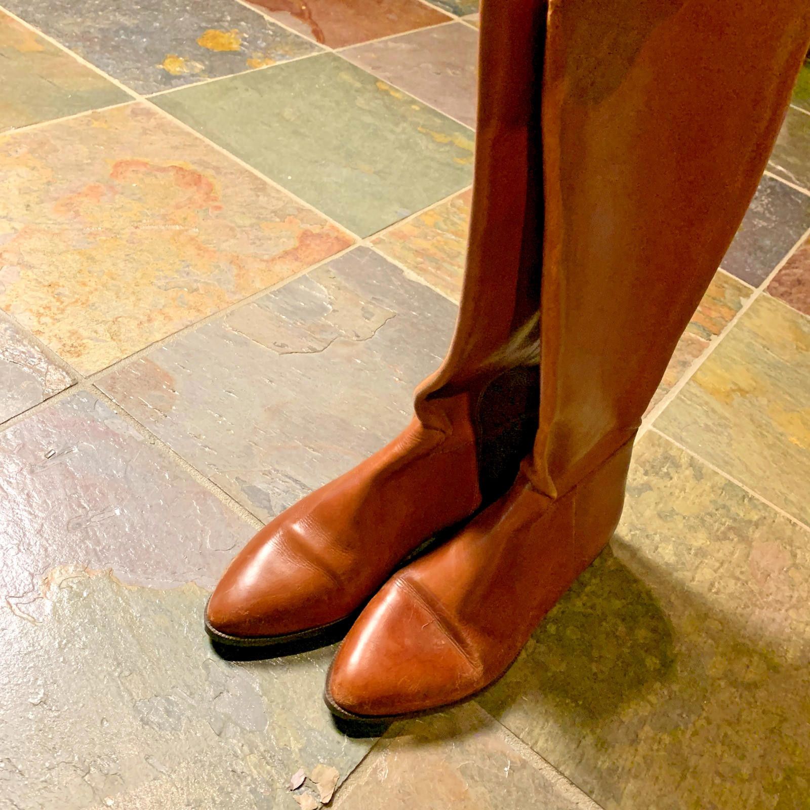Nine West 90s Womens 9WEST Agnes Leather Riding Boots Size 5.5 (G110) Size US 5.5 / IT 35.5 - 1 Thumbnail