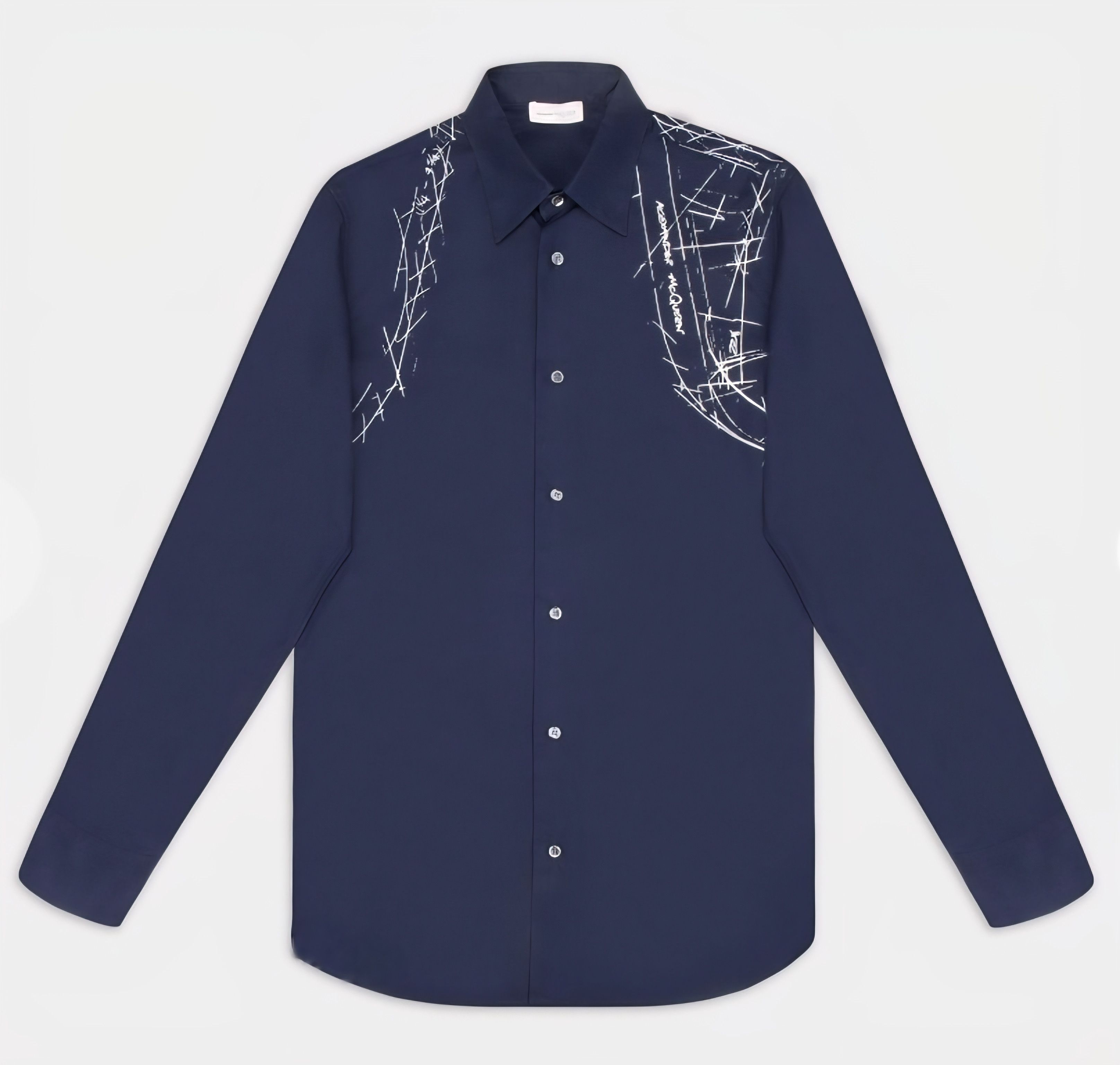 Alexander McQueen Harness-print shirt Size US M / EU 48-50 / 2 - 1 Thumbnail