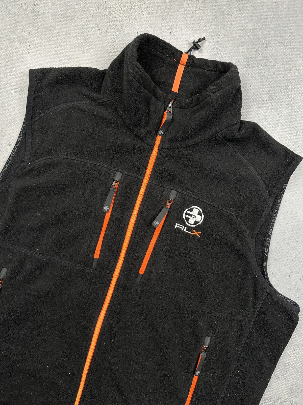 Polo Ralph Lauren RLX Ralph Lauren Fleece Vest Black Orange Zip Tech Outdoor Size US XXL / EU 58 / 5 - 4 Thumbnail
