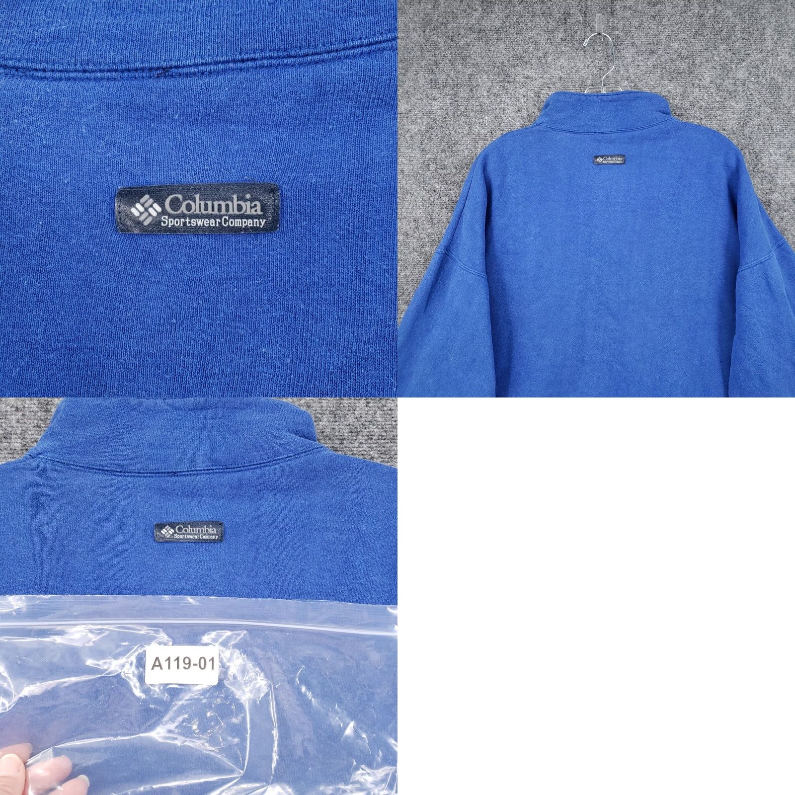 Vintage VINTAGE Columbia Sweater Mens XL Blue Fleece Lined 1/4 Zip Long Sleeve Knit Size US XL / EU 56 / 4 - 9 Thumbnail