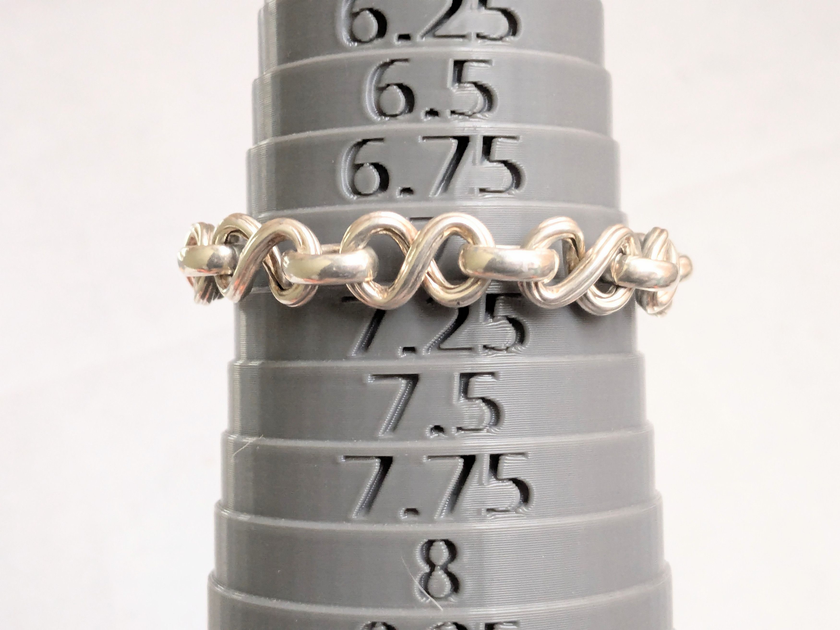 Jewelry Sterling Silver Bracelet Bow tie Infinity 7" Italy Size ONE SIZE - 16 Thumbnail