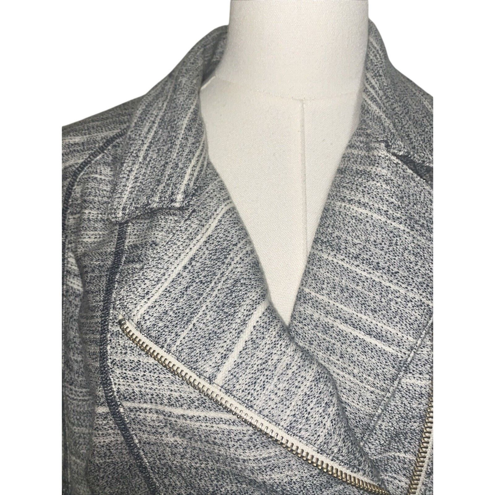 Anthropologie by Anthropologie Gray Asymmetrical Zip Moto Jacket XS Size XS / US 0-2 / IT 36-38 - 3 Thumbnail