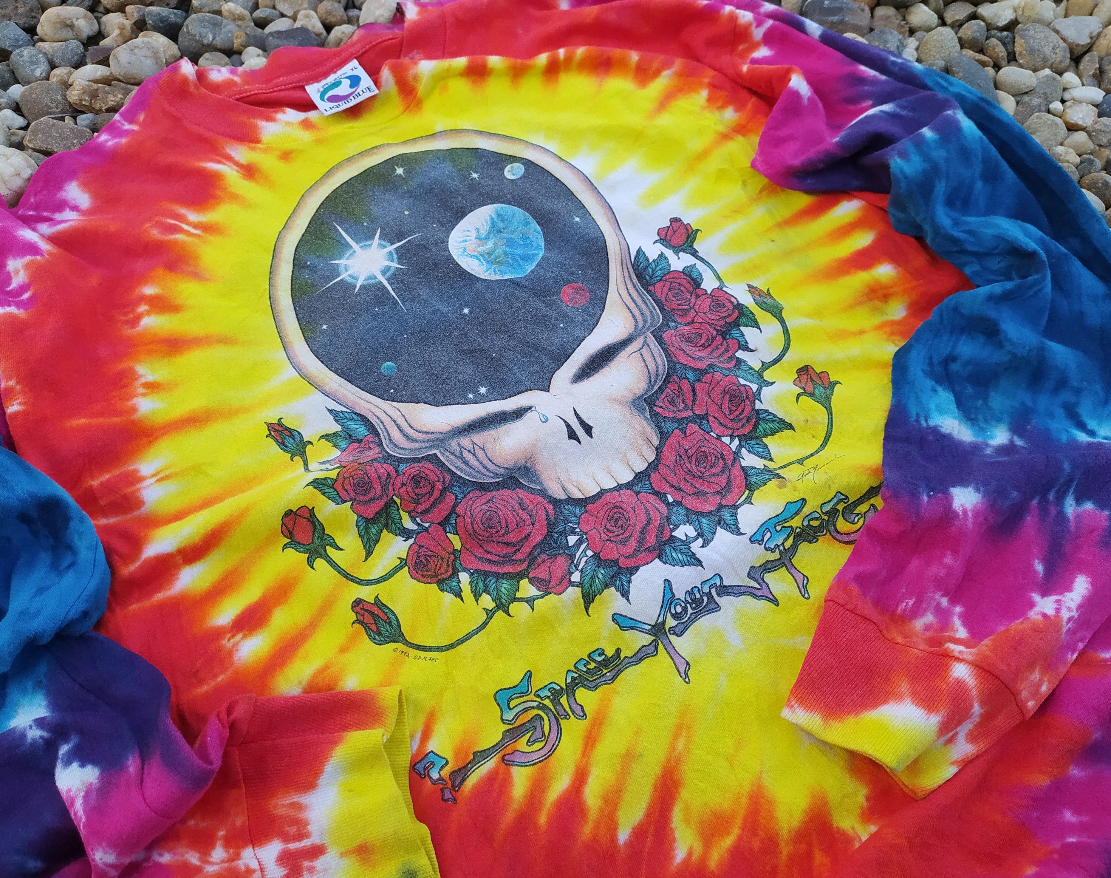 Grateful Dead × Liquid Blue × Vintage Vintage Grateful Dead Liquid Blue Tie Dye Longsleeve 90s Size US XL / EU 56 / 4 - 9 Thumbnail