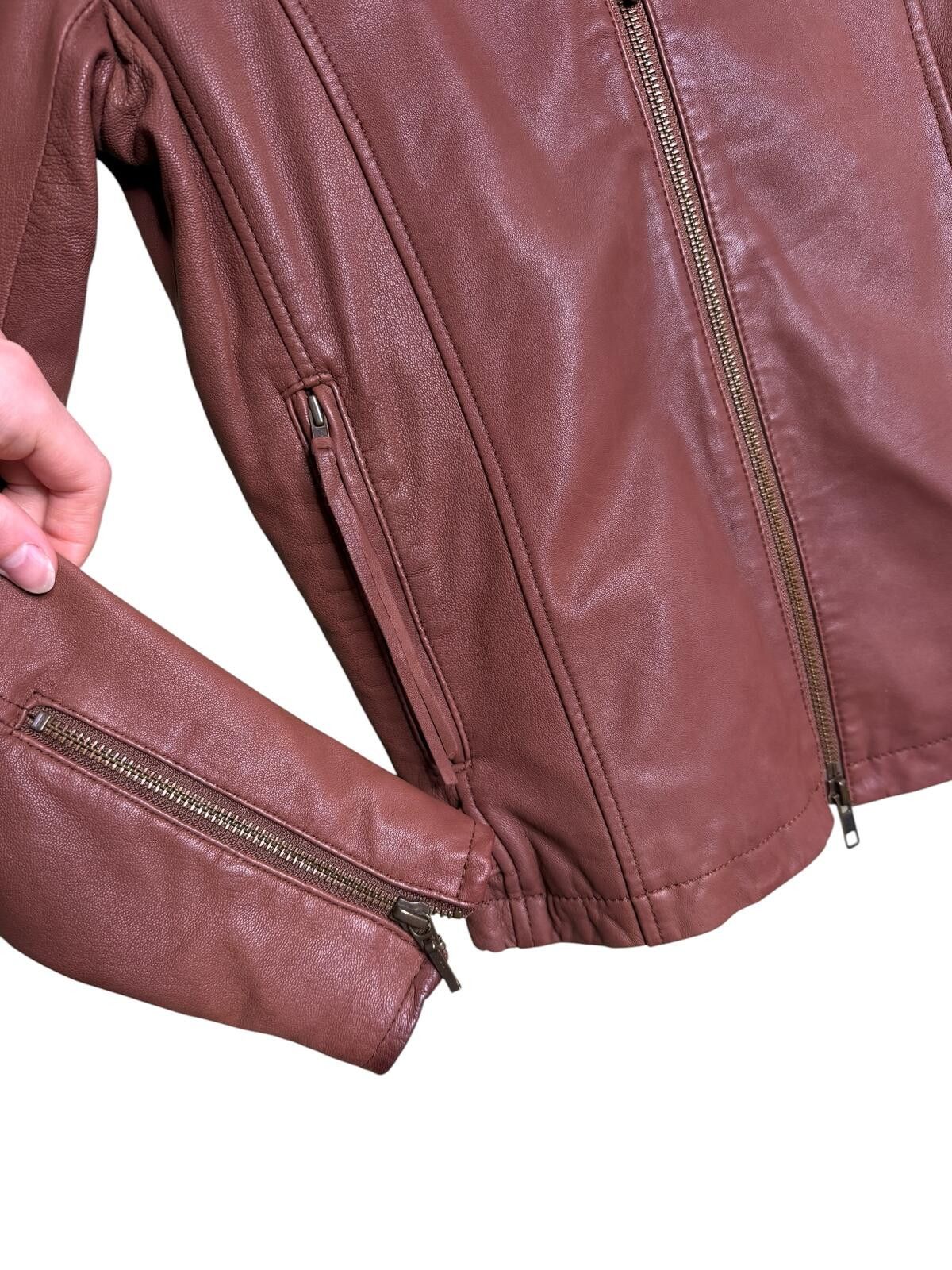 URBAN RESEARCH DOORS Urban Research sheepskin Jacket Brown Collarless Cropped Size XS / US 0-2 / IT 36-38 - 5 Thumbnail