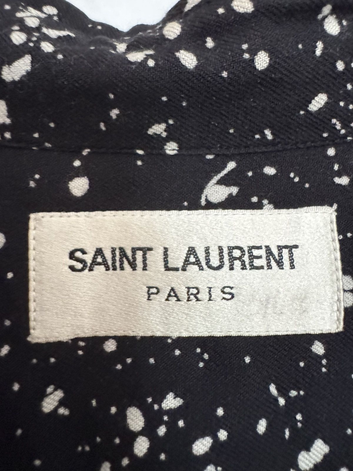 Saint Laurent Paris Viscose Paint Splatter Shirt Size US L / EU 52-54 / 3 - 4 Thumbnail