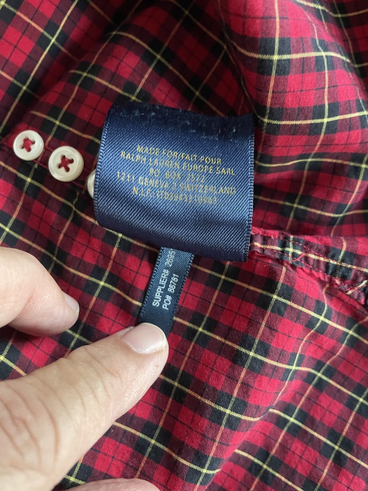Rugby Ralph Lauren Red Tartan Plaid button down shirt Size US XS / EU 42 / 0 - 7 Thumbnail