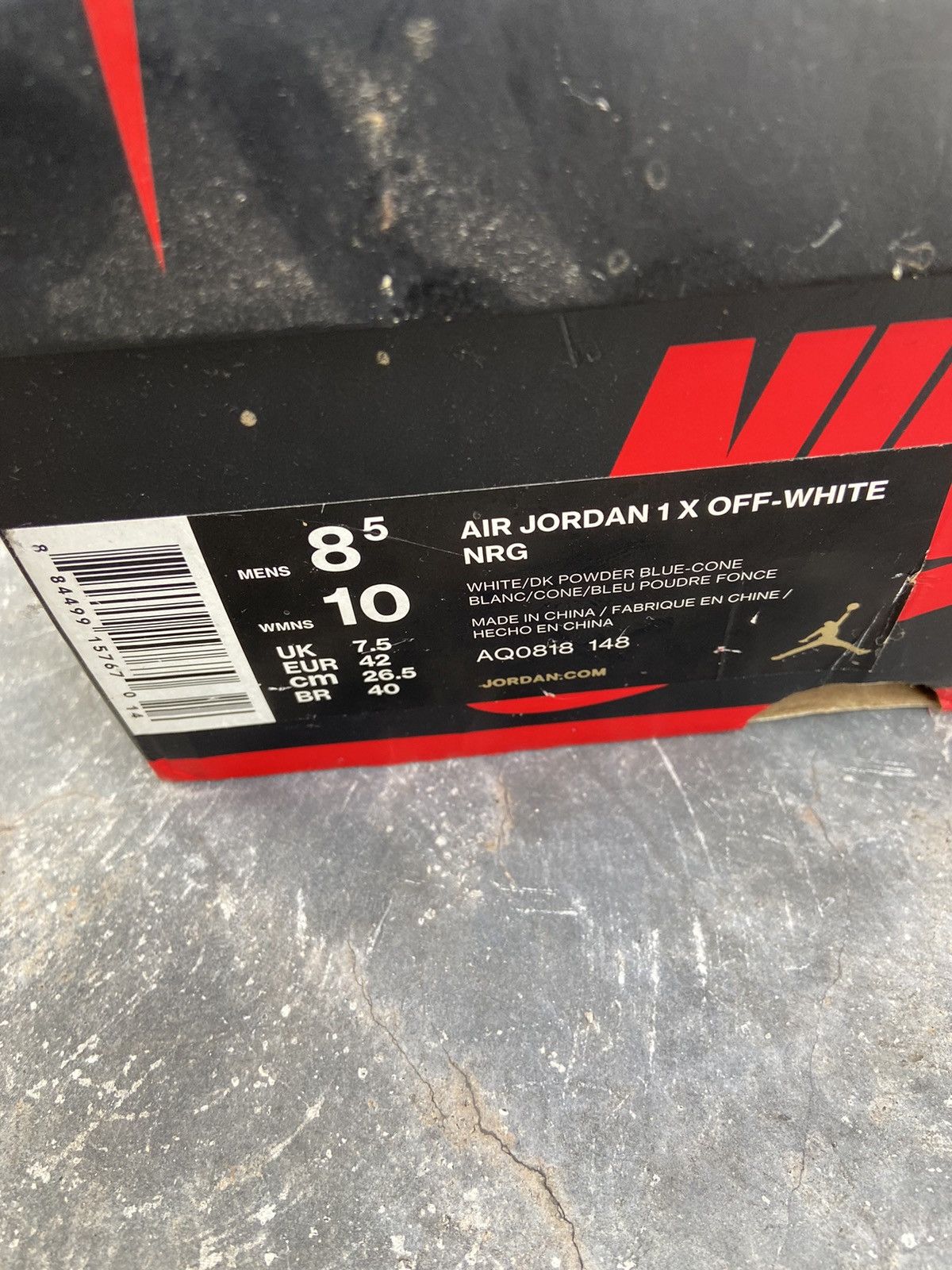 Nike AIR JORDAN 1 X OFF WHITE NRG Size US 7.5 / EU 40-41 - 12 Thumbnail