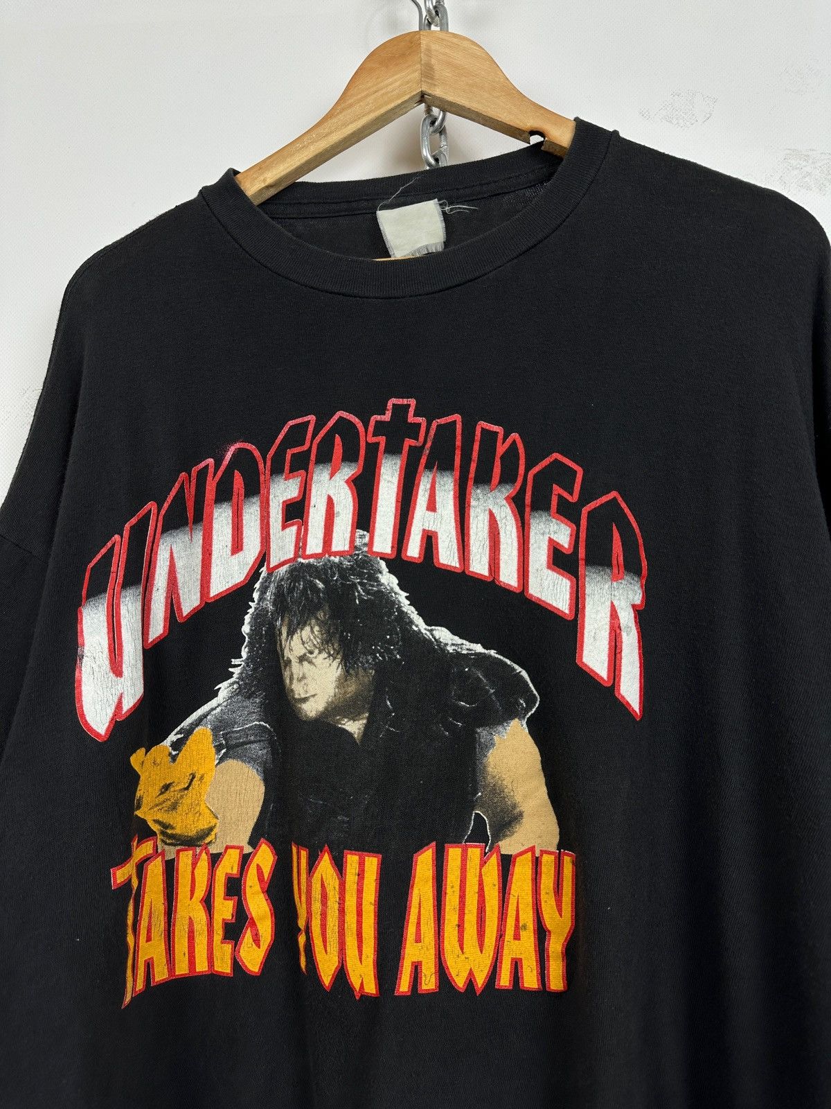 Vintage Vintage Undertaker Takes You Away WWE Wrestling T-Shirt Size US XXL / EU 58 / 5 - 7 Thumbnail