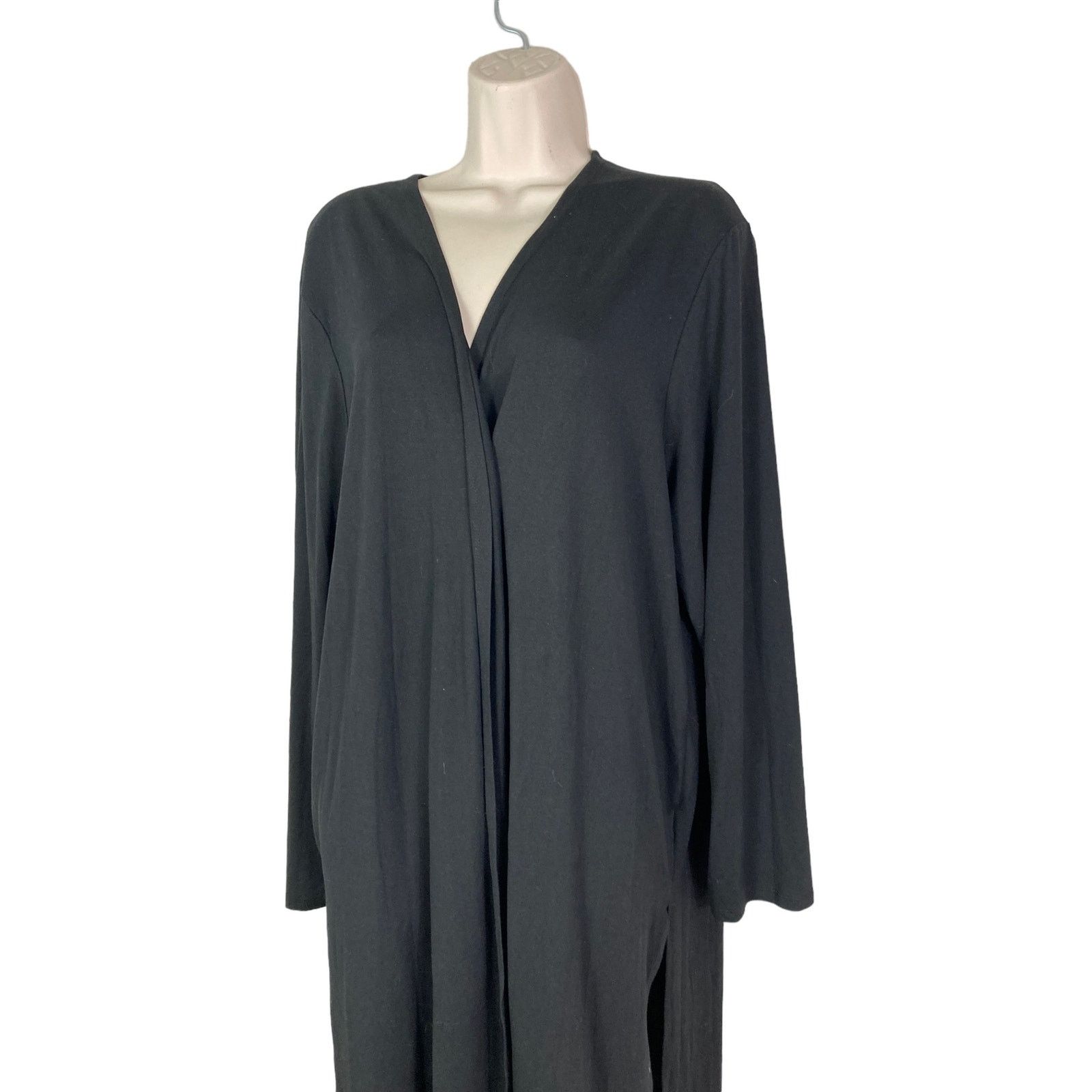 Other Love University Women's 3XL Black Drape Front Cardigan Size 3XL / US 20-22 - 1 Thumbnail
