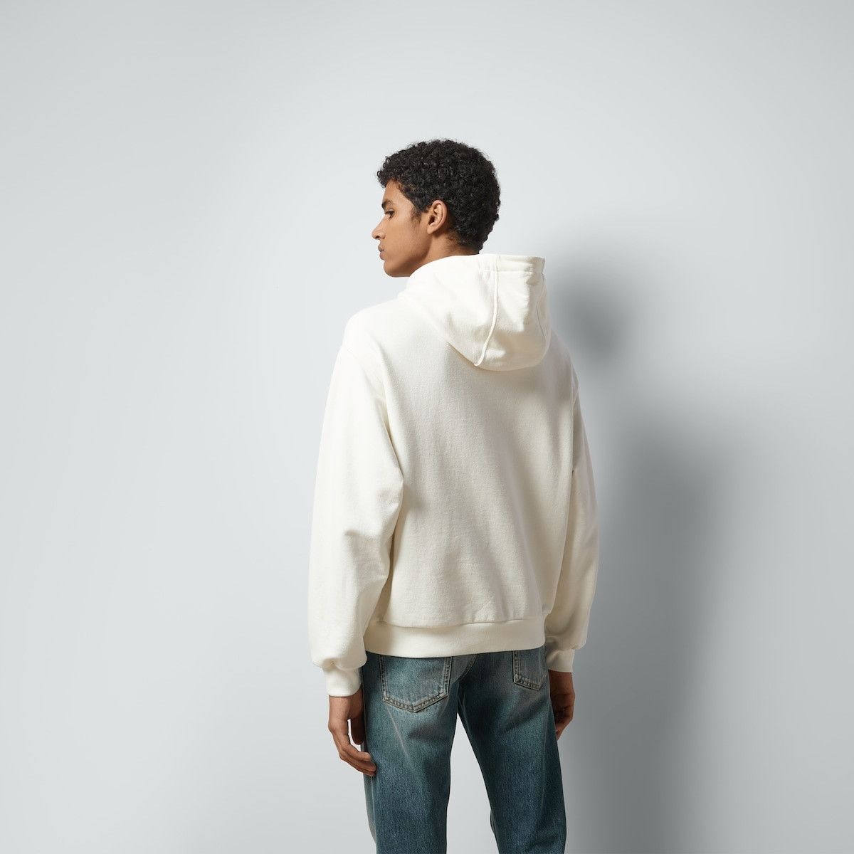 Gucci o1s1wg111025 Cotton Jersey Hooded Sweatshirt in Off White Size US XS / EU 42 / 0 - 6 Thumbnail