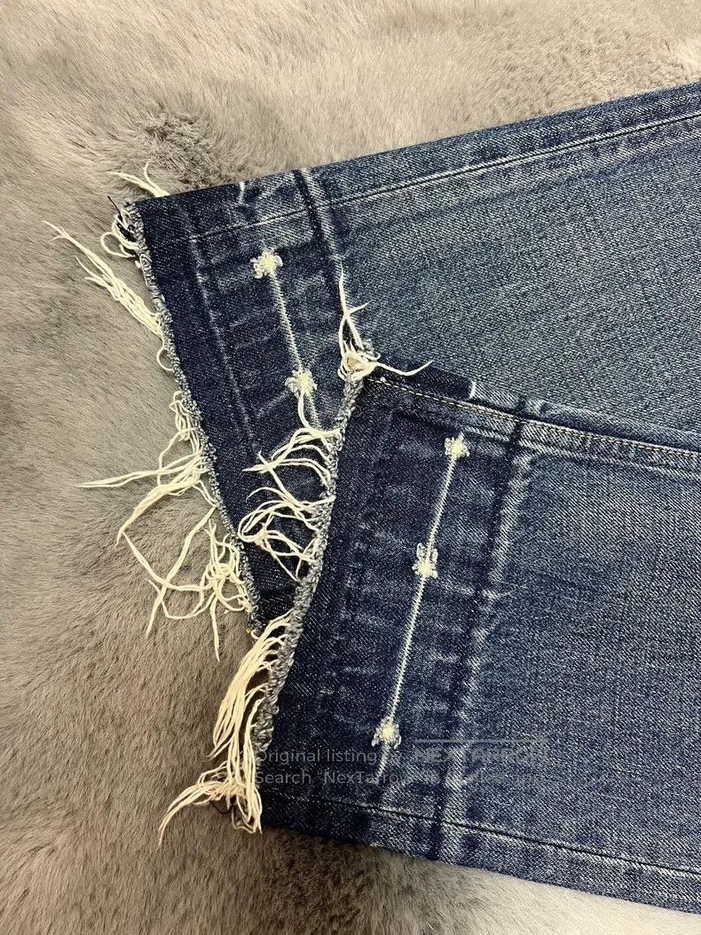 Celine Celine Fringed Raw Hem Straight Leg Jeans Size US 32 / EU 48 - 7 Thumbnail