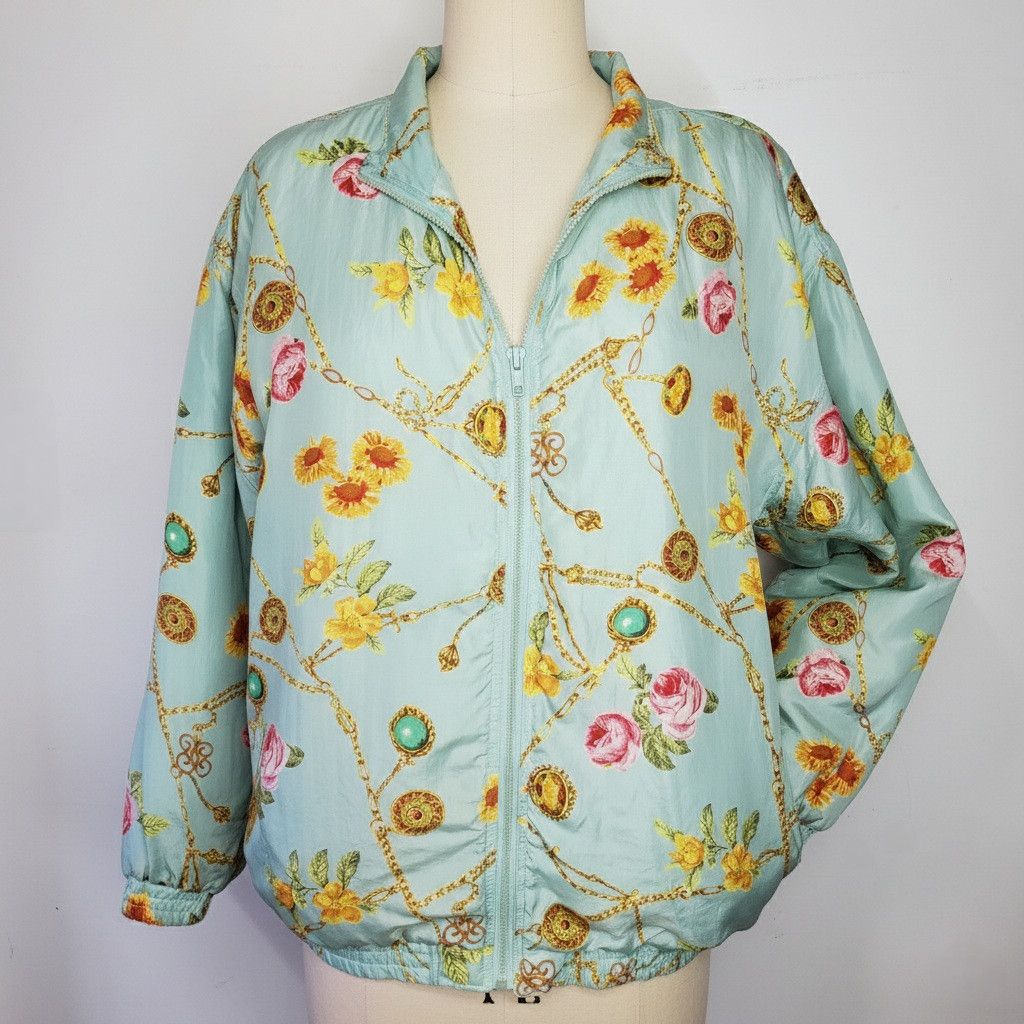 Other Avon Style Size M Windbreaker Jacket 100% Silk Classic Chain Size M / US 6-8 / IT 42-44 - 1 Thumbnail