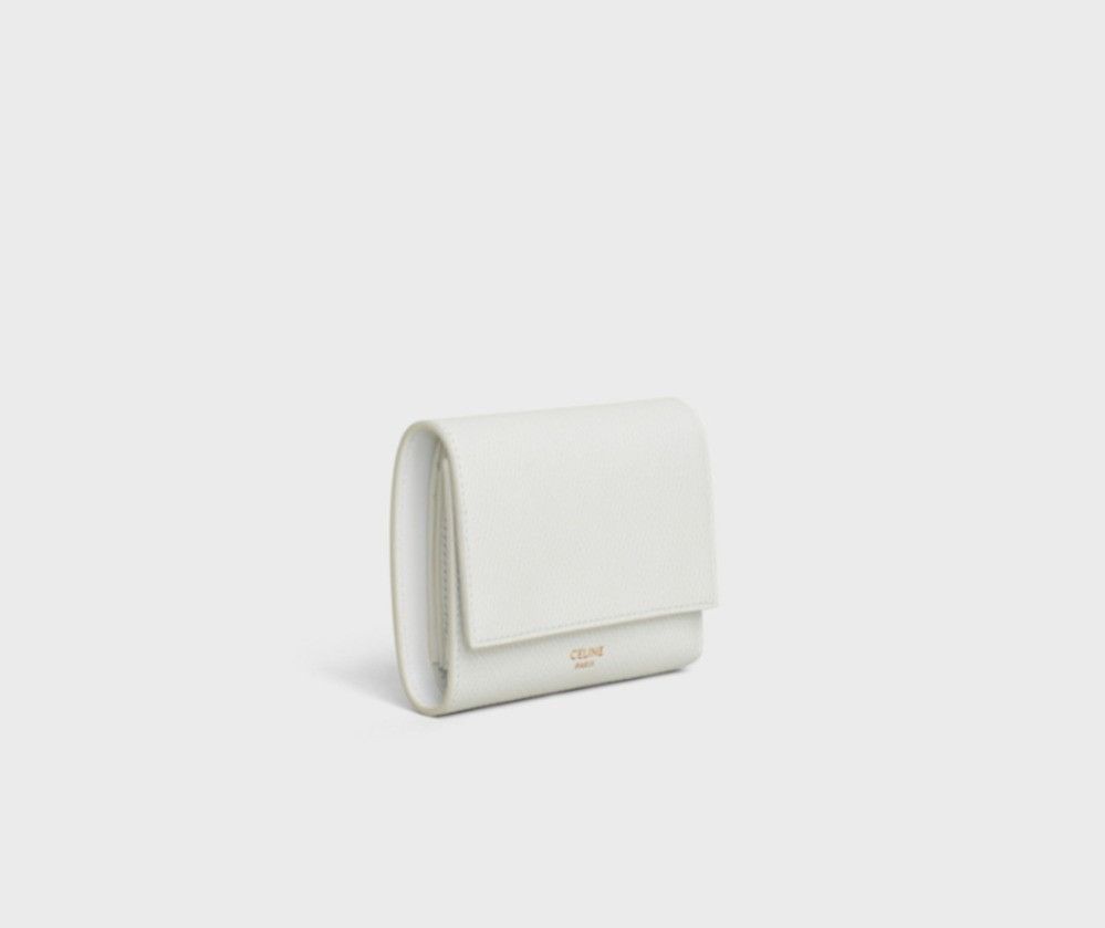 Celine o1w1db10125 10B573BEL Size: OS / Trifold Wallet in White Size ONE SIZE - 2 Thumbnail