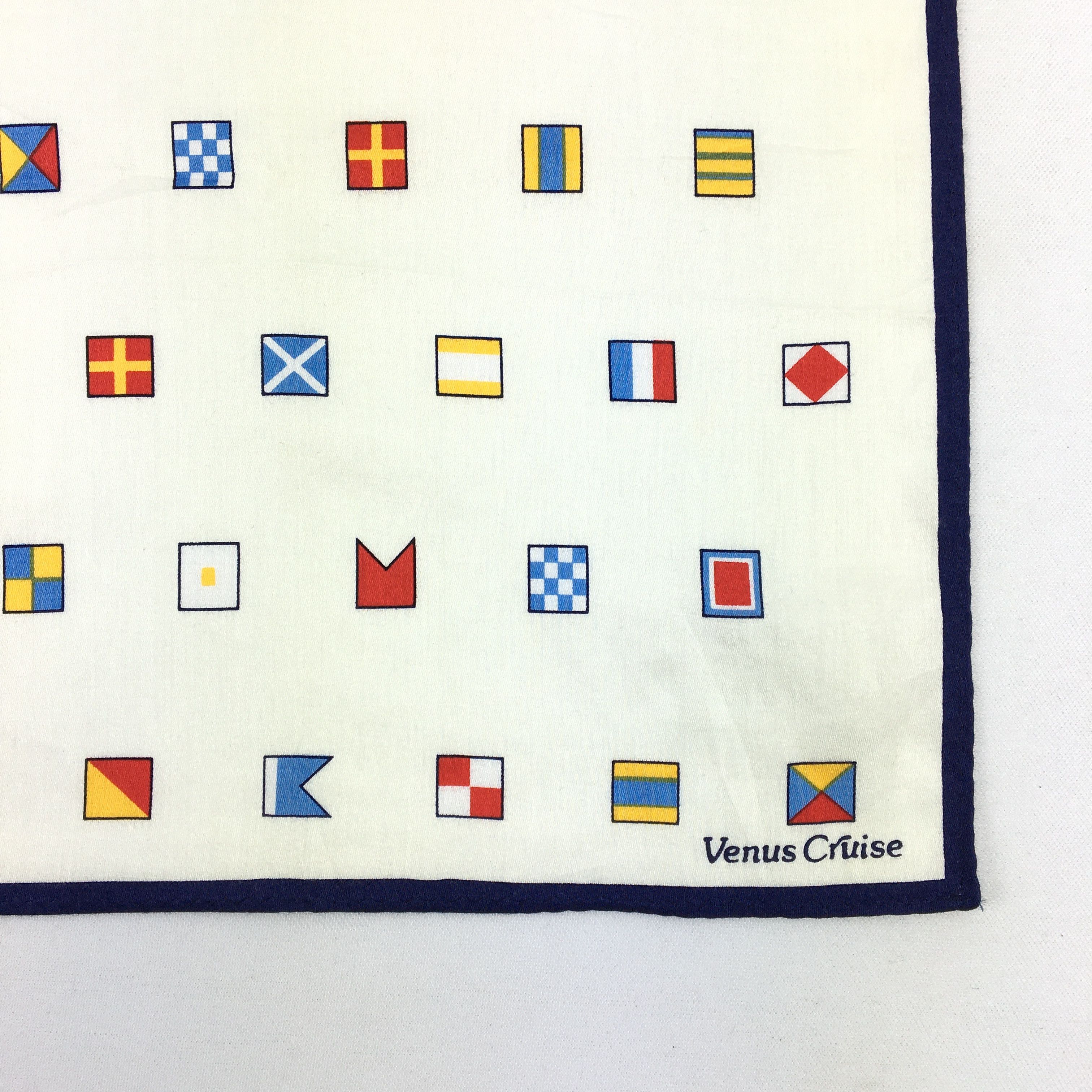 Vintage Vintage 90s Venus Cruise Handkerchief Bandana Pocket Square Size ONE SIZE - 3 Thumbnail