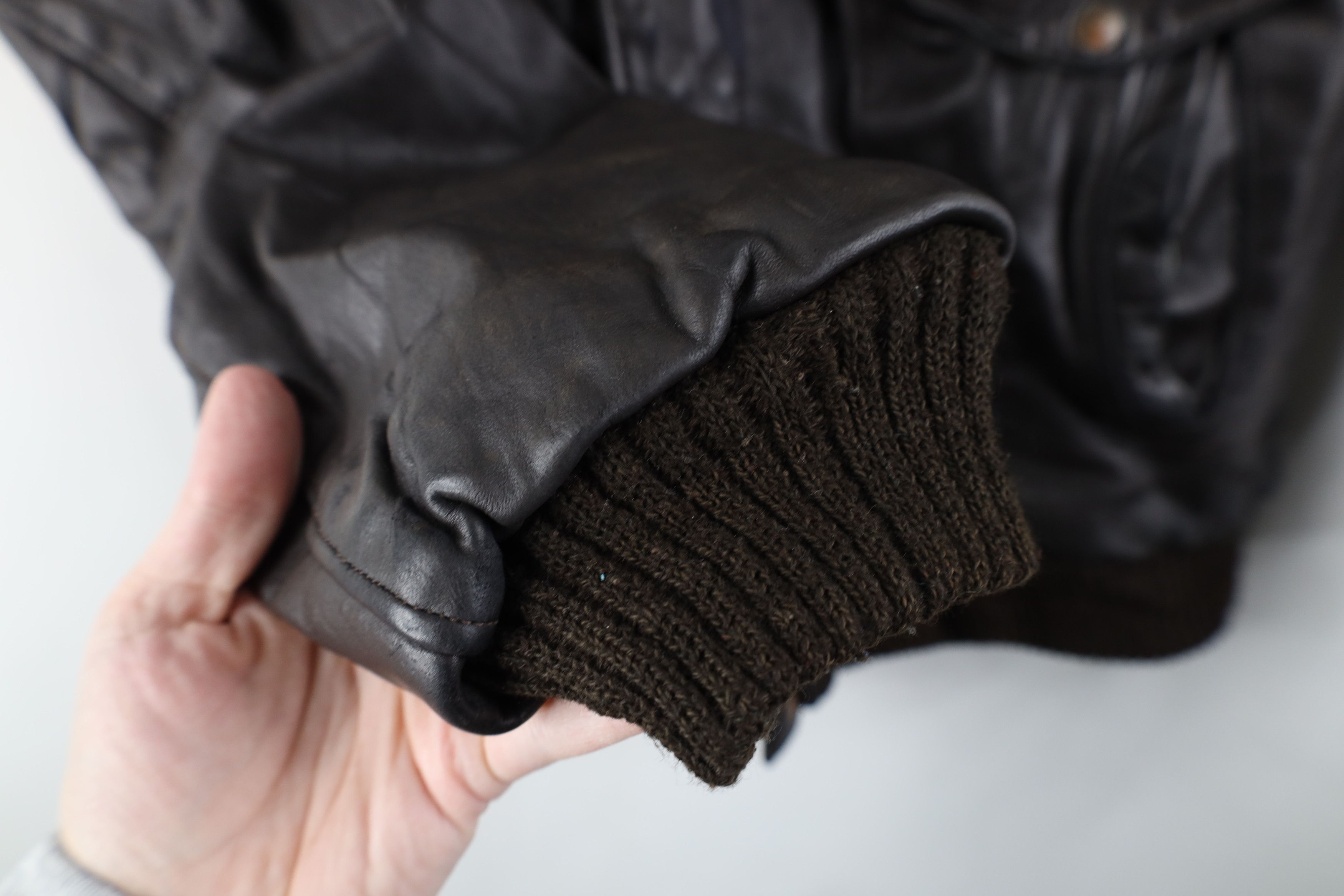 Vintage Vintage 70s Streetwear Leather Flight Bomber Jacket Brown US Size US XL / EU 56 / 4 - 6 Thumbnail
