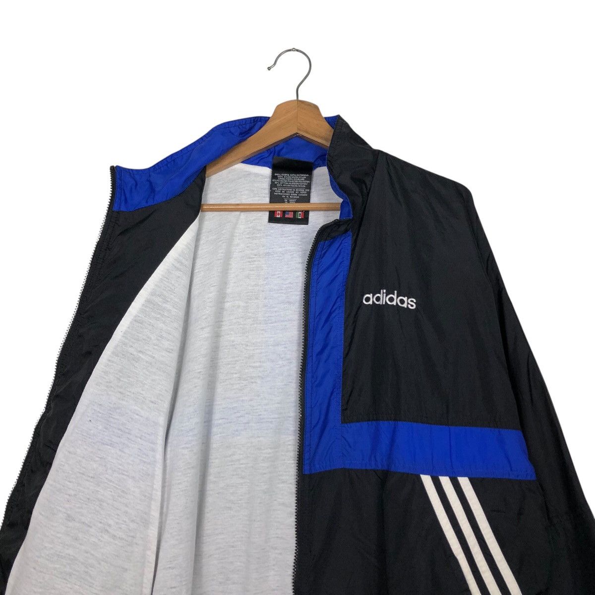 Adidas × Vintage 📌Vintage Zipper Jacket Adidas Striped Blanket Size US L / EU 52-54 / 3 - 13 Thumbnail