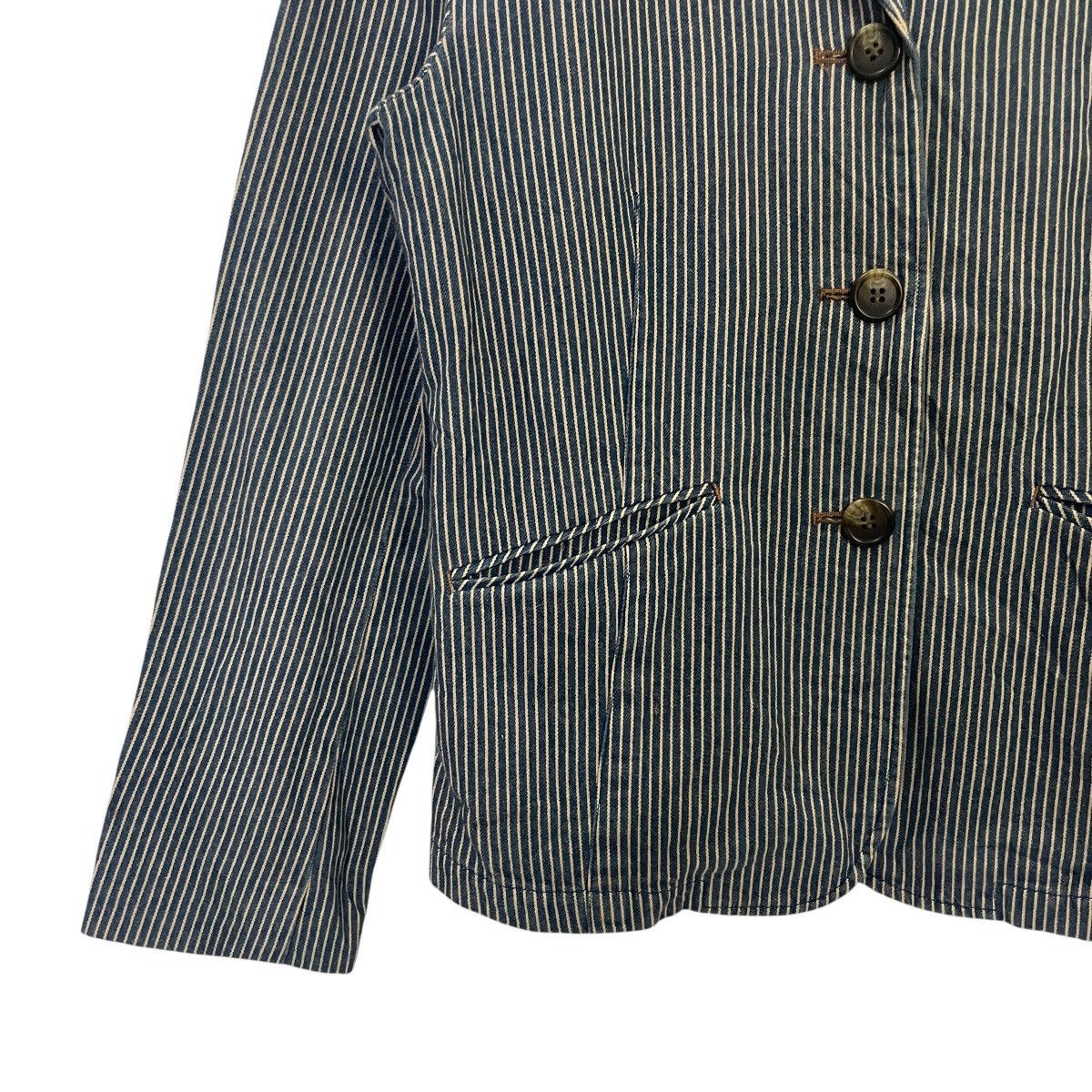 20471120 Vintage Dgrace Hickory Stripe Coat Jacket Size M / US 6-8 / IT 42-44 - 3 Thumbnail