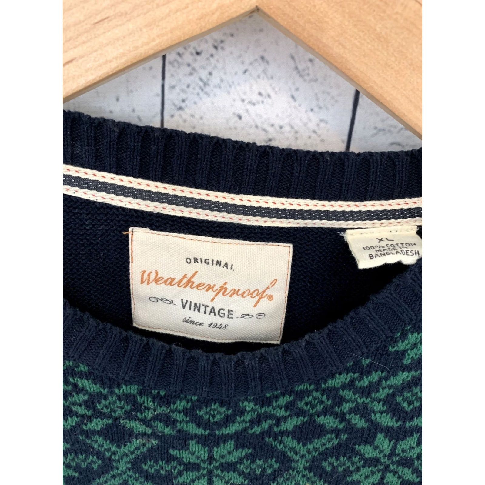 Weatherproof Weatherproof Vintage Holiday Sweater Blue Crewneck XL Men 100% Cotton Fruit? Size US XL / EU 56 / 4 - 2 Thumbnail