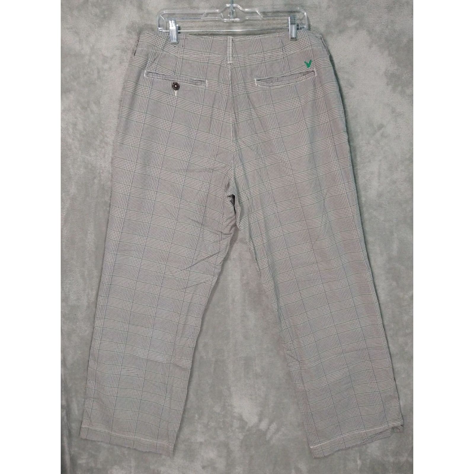American Eagle Outfitters American Eagle Outfitters Pants Mens 34x30 Plaid Windowpane Wide Leg Flat Front Mid Rise Chino Casual Mens Size US 34 / EU 50 - 2 Thumbnail