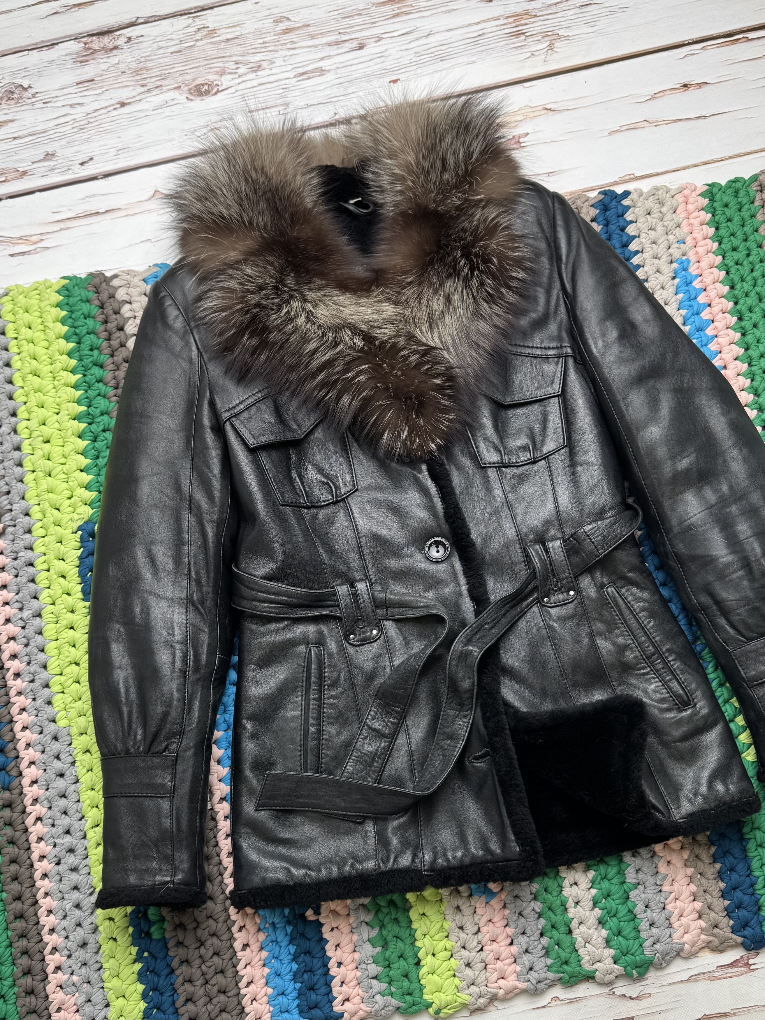 Japanese Brand Vintage Real Sheepskin Jacket With Real Fur (D10)(D15)(V1) Size S / US 4 / IT 40 - 2 Thumbnail