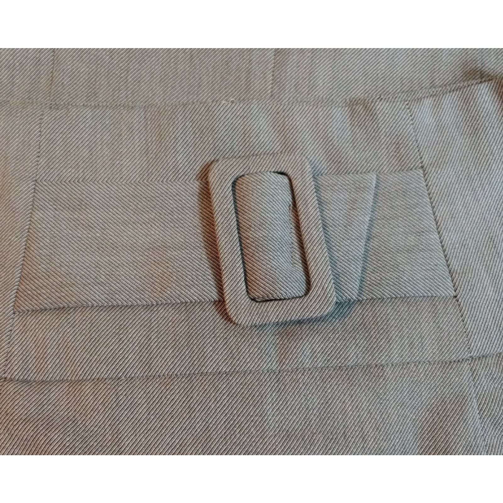 Worthington Worthington Skirt Womens 4 Long Pencil Lined Front Slit Back Zip Gray Twill Size 27" / US 4 / IT 40 - 4 Thumbnail